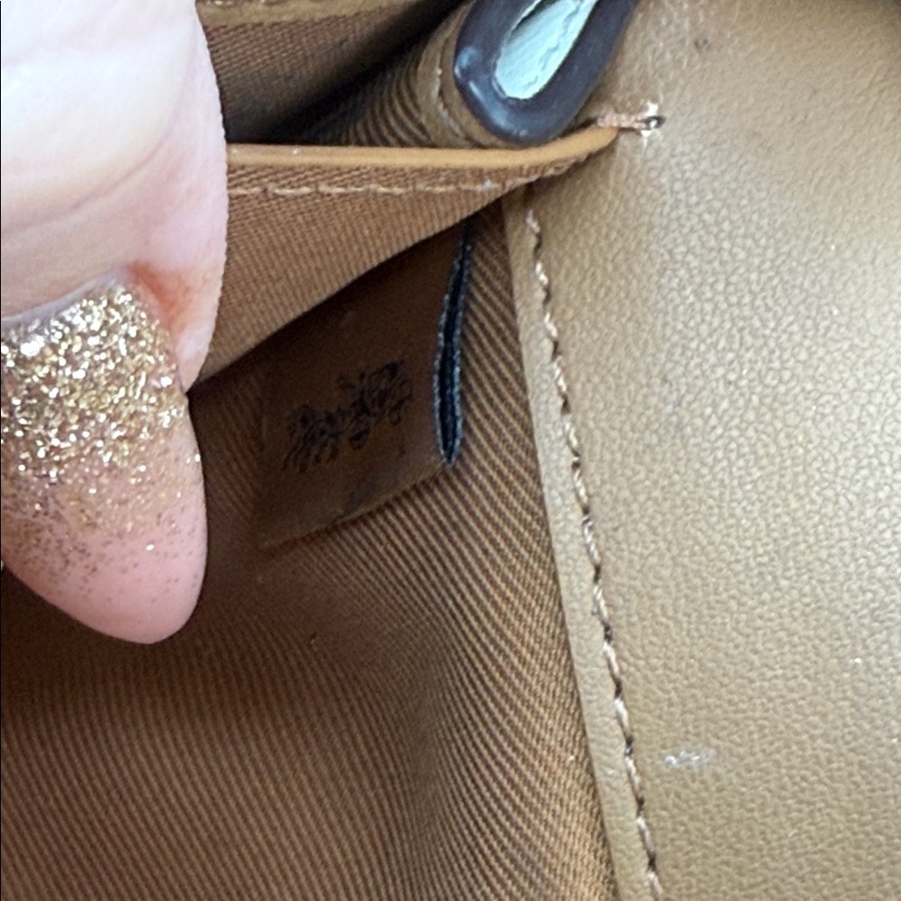 Coach Anna Foldover Clutch Crossbody Bag in Signature Canvas. - Picture 10 of 11